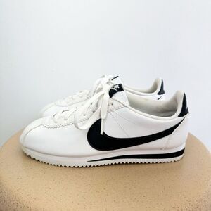 Nike Women’s Classic Cortez Panda Black and White Skinny Tennis Shoes